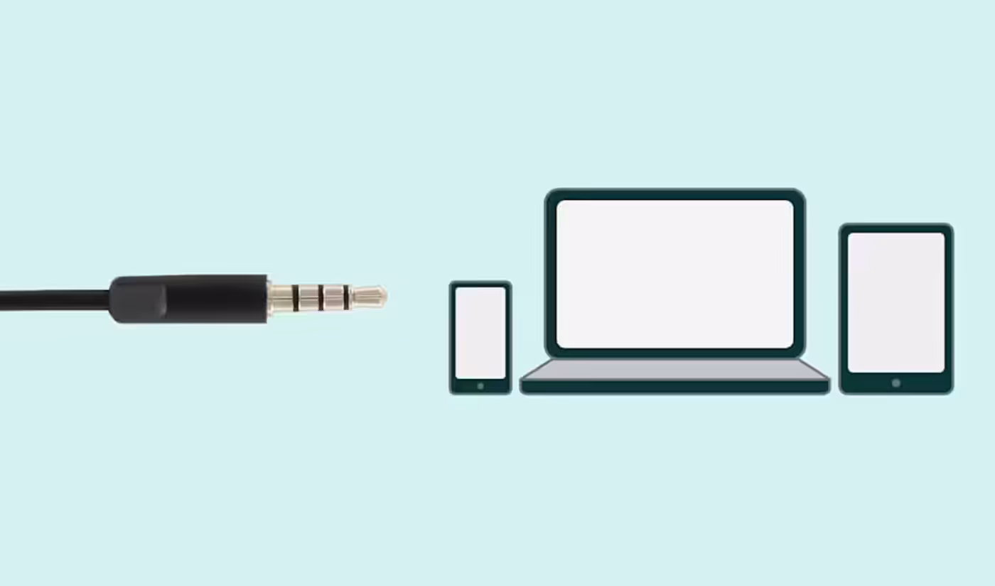 3.5 mm audio jack connection for simple plug-and-play setup