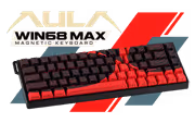 AULA WIN68 MAX Wired Magnetic Keyboard - Black/Red - image 1