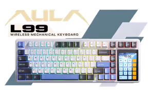 aula-l99-wireless-mechanical-keyboard-with-screen-grey-white-blue aula-l99-wireless-mechanical-keyboard-with-screen-grey-white-blue - Image 1