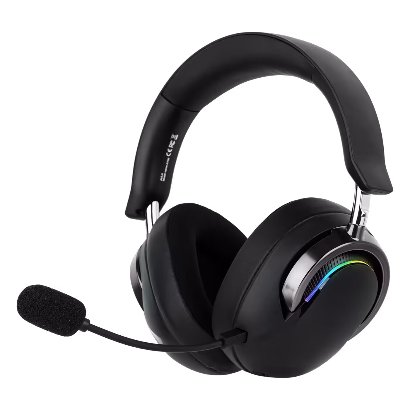 AULA A700 headset in Black & Grey with its microphone