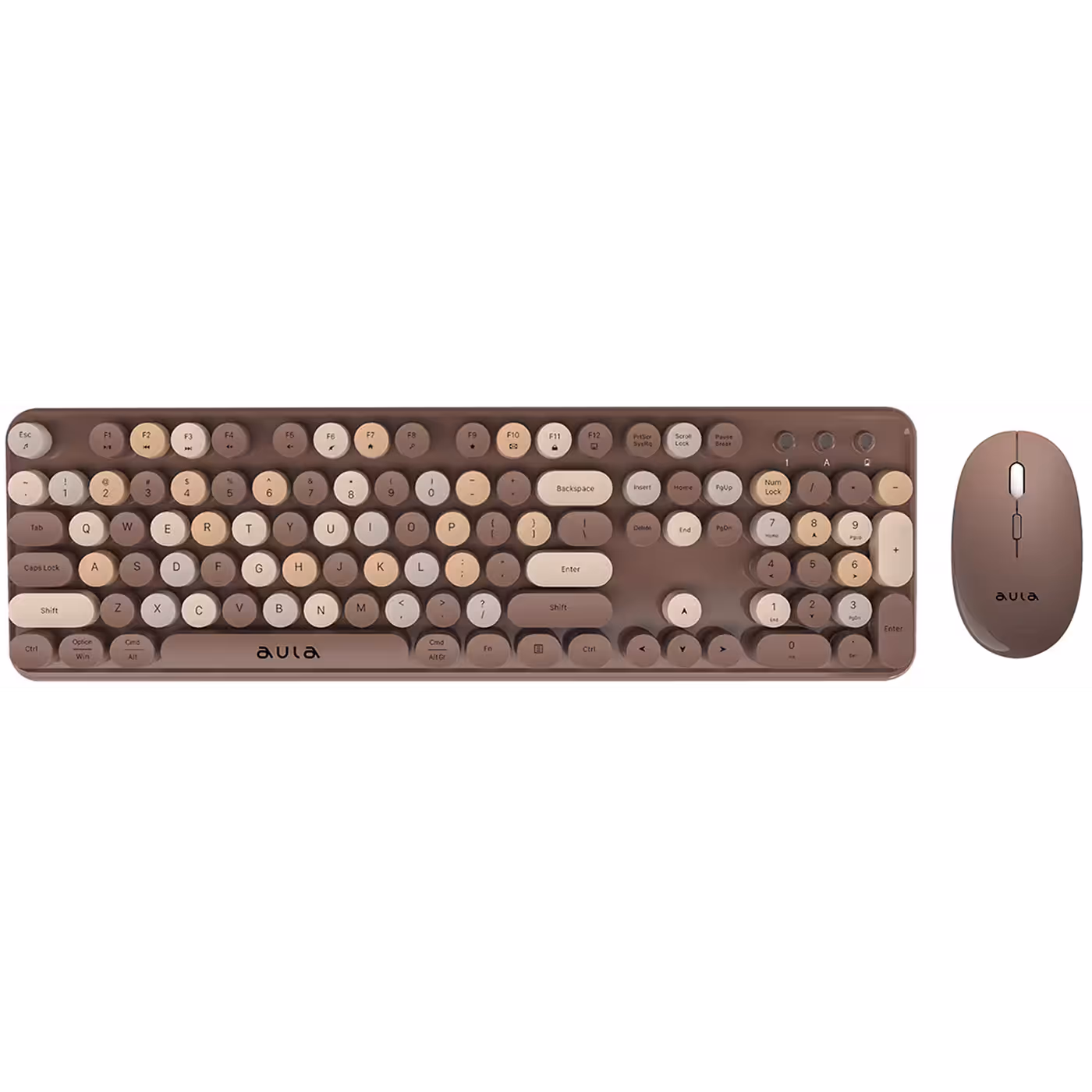 AULA AC306 keyboard and mouse in brown