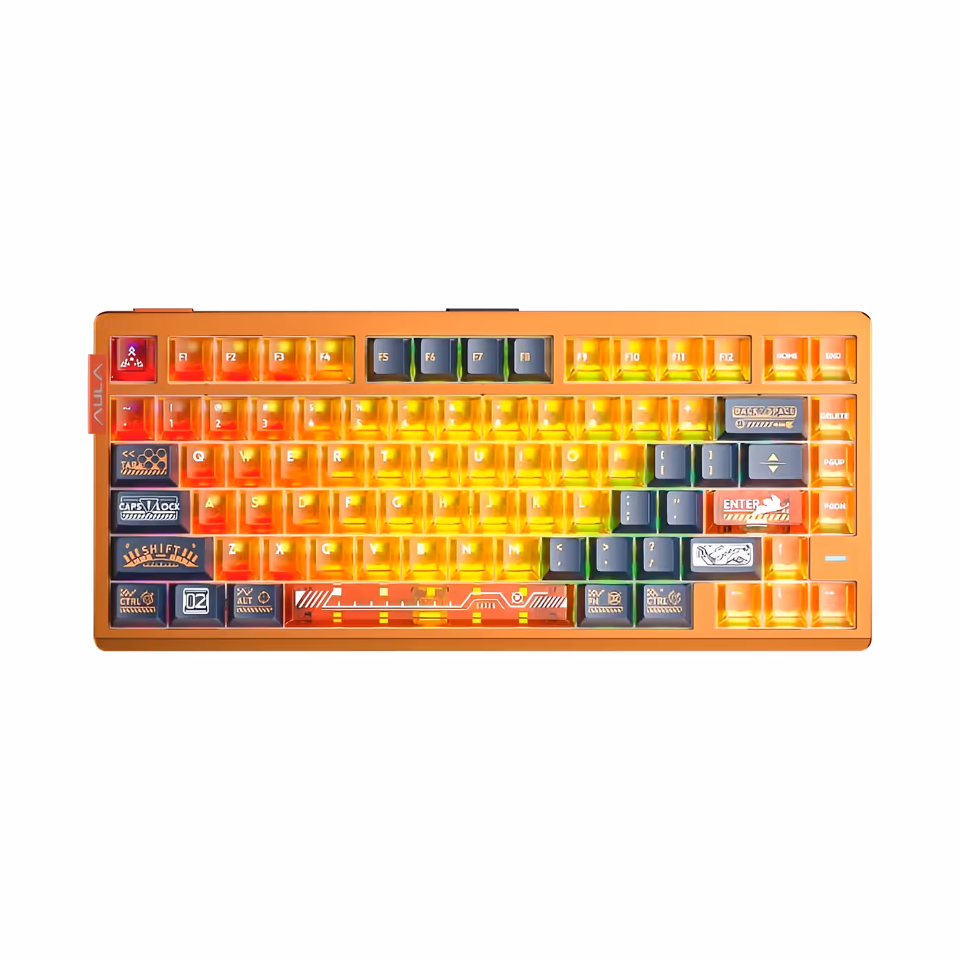 AULA AG75 Ultra keyboard in battle shine orange