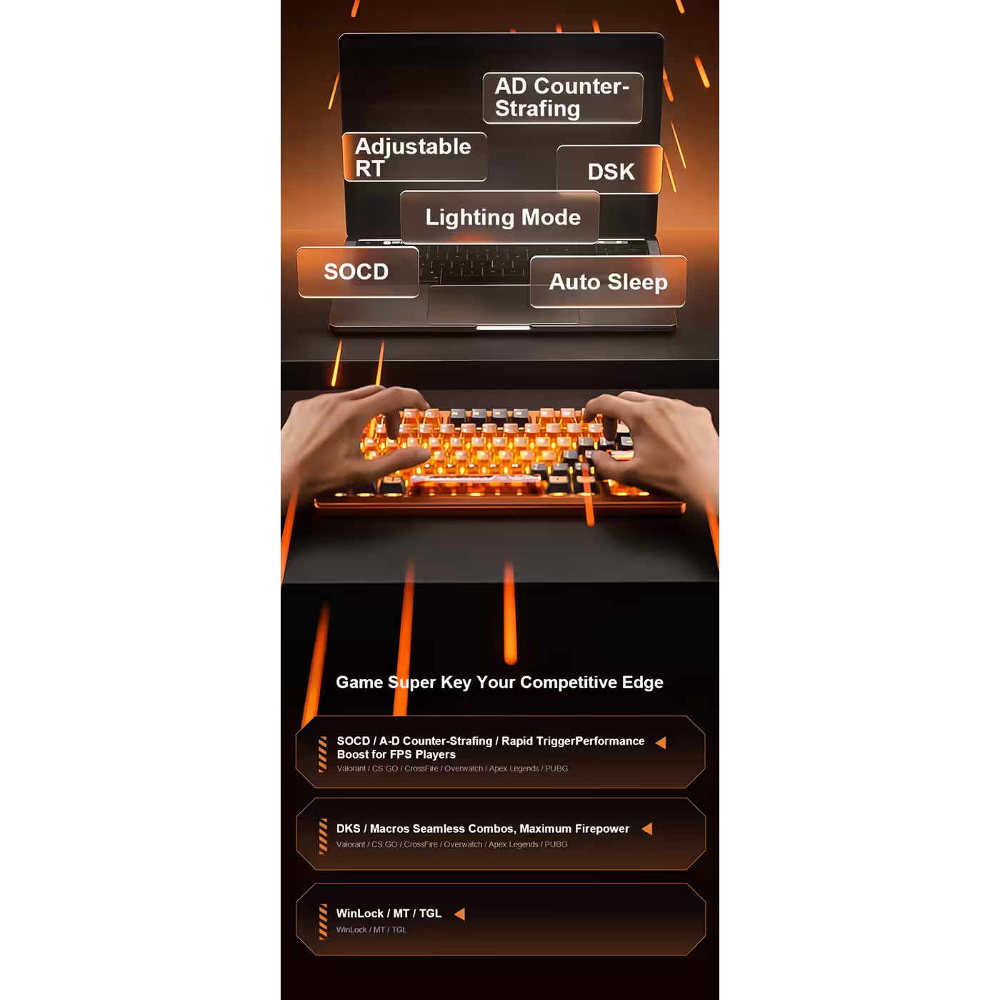 AULA web HUB advanced key settings for the AG75