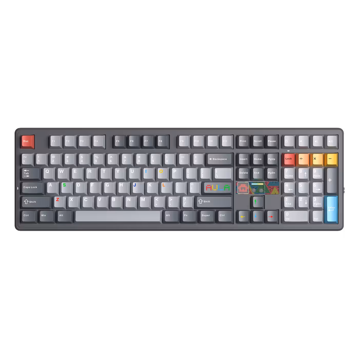 AULA F108 PRO V2 keyboard in dark and light grey
