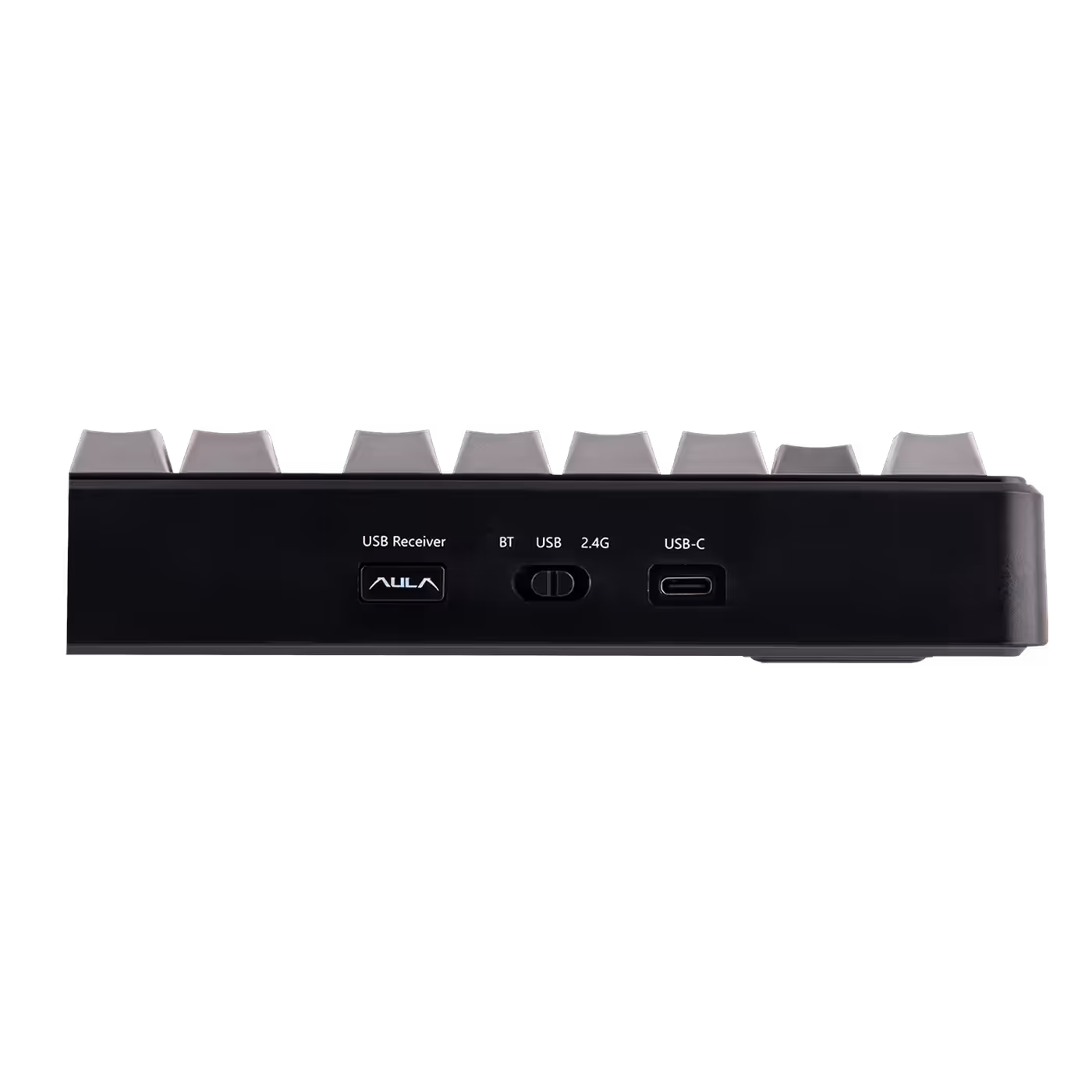 Back of the AULA F99 Max with ports and mode switch