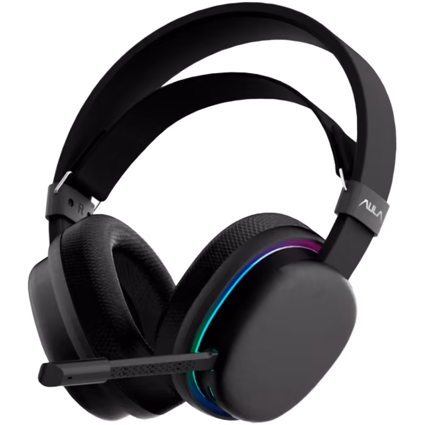 AULA G7 headset in black with its microphone