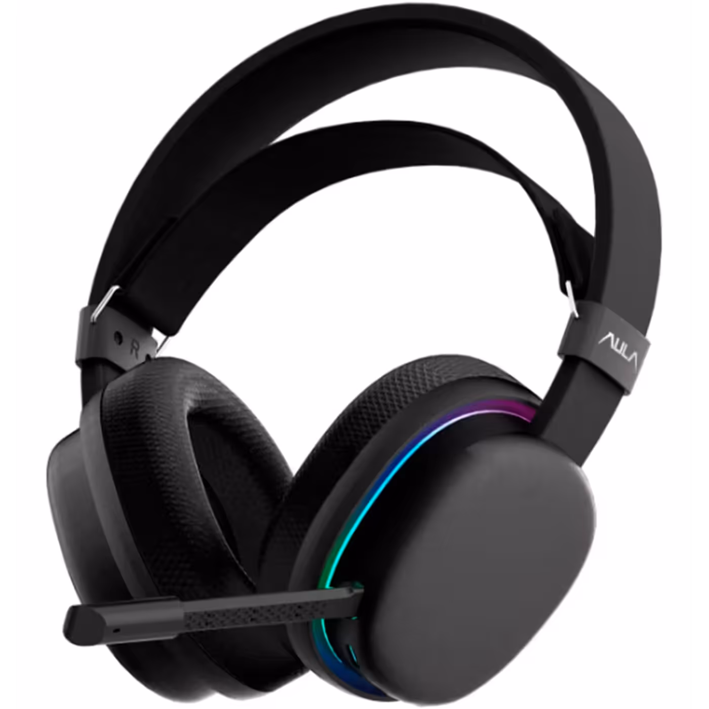 AULA G7 headset in black with its microphone