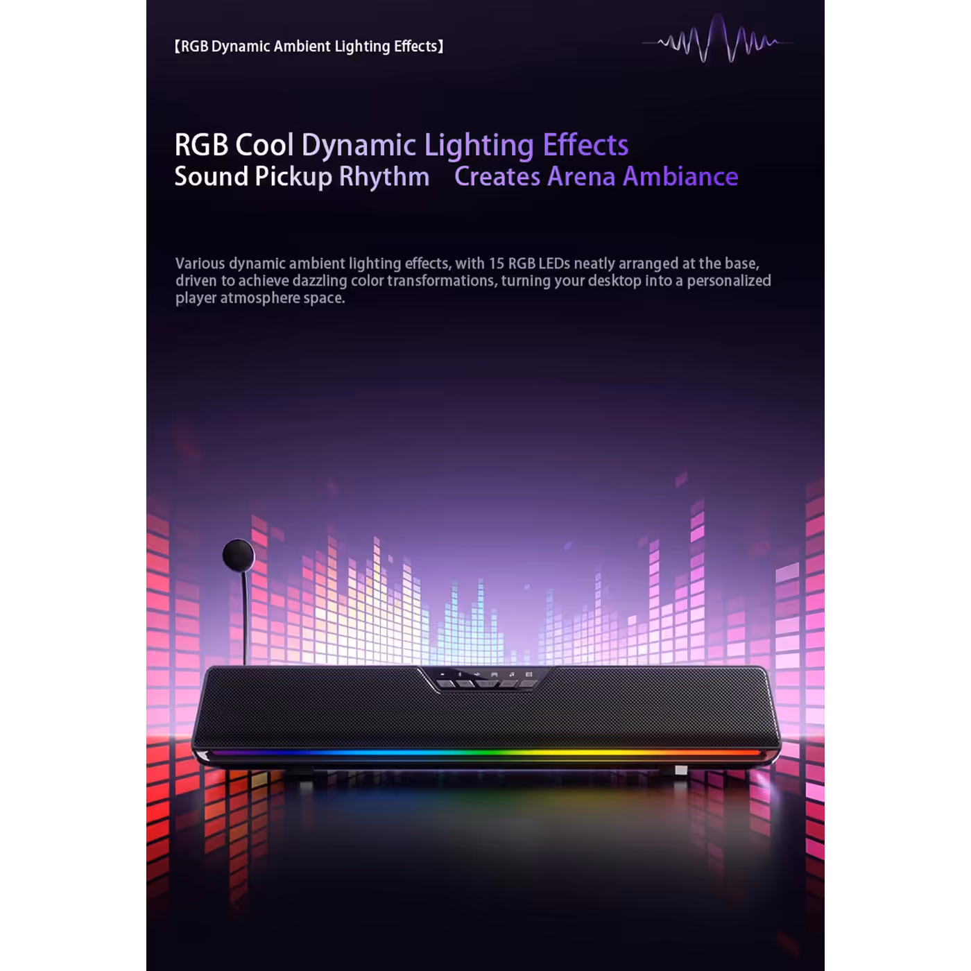 AULA GS6 Pro RGB lighting along the base