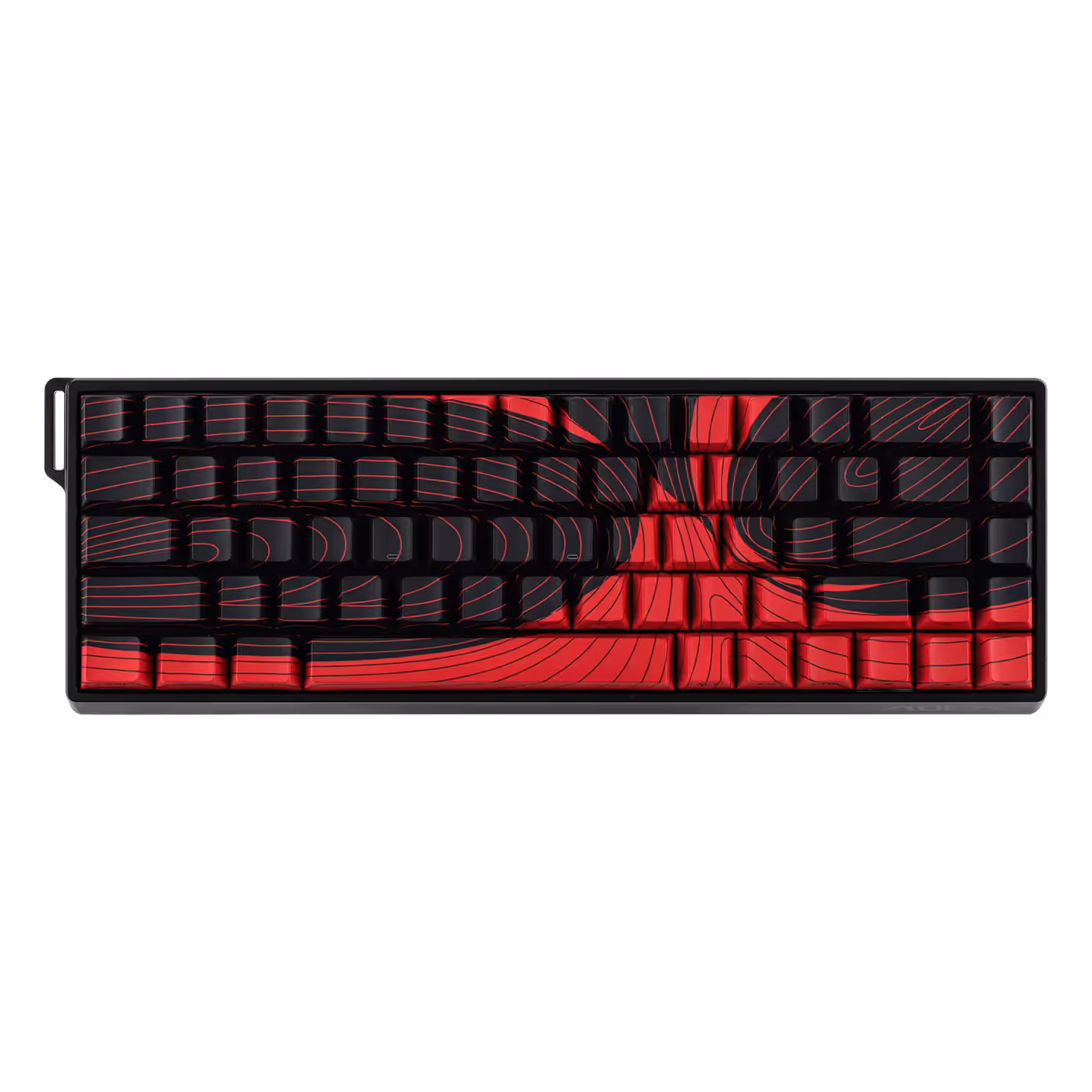 AULA WIN68 MAX keyboard in black/red, top view