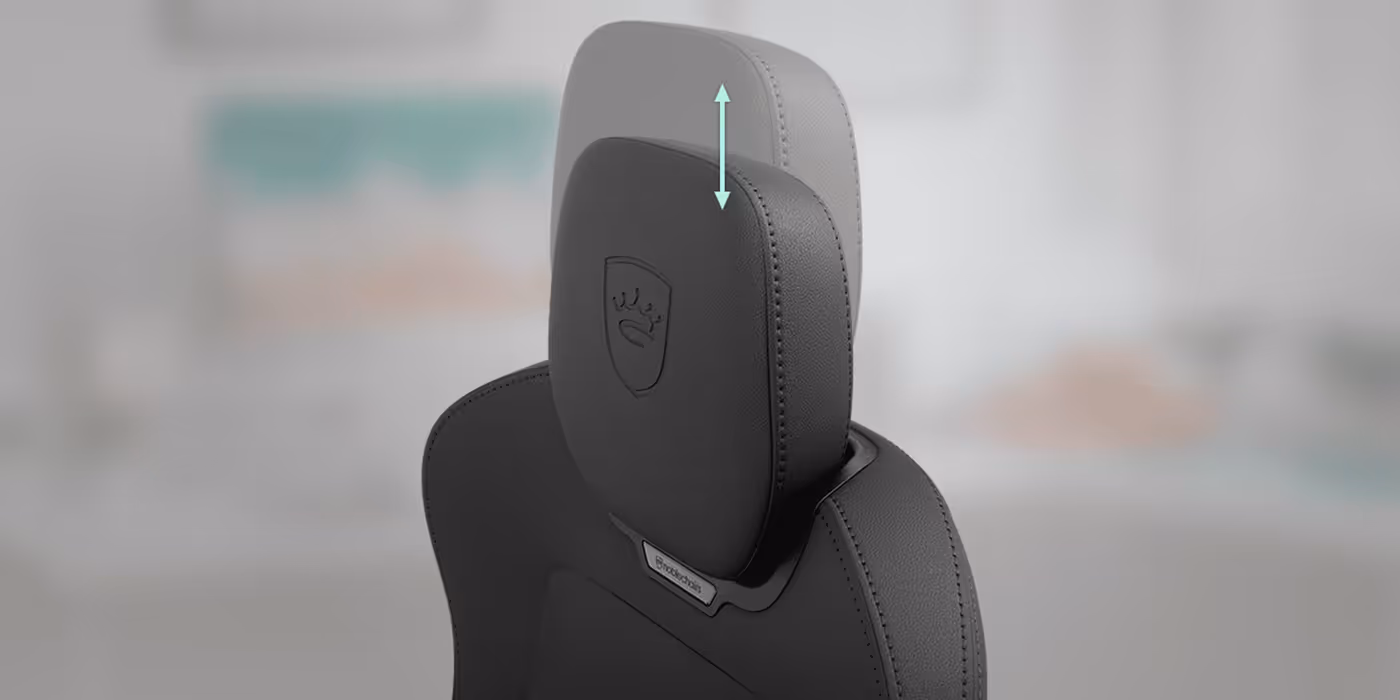 Integrated adjustable headrest providing support for the neck and head area