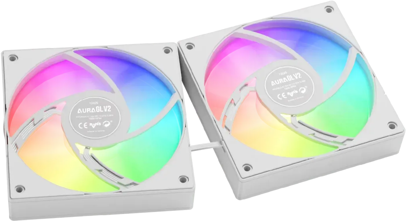 AURA GL120 V2 cooler featuring hidden cable routing for a clean PC build