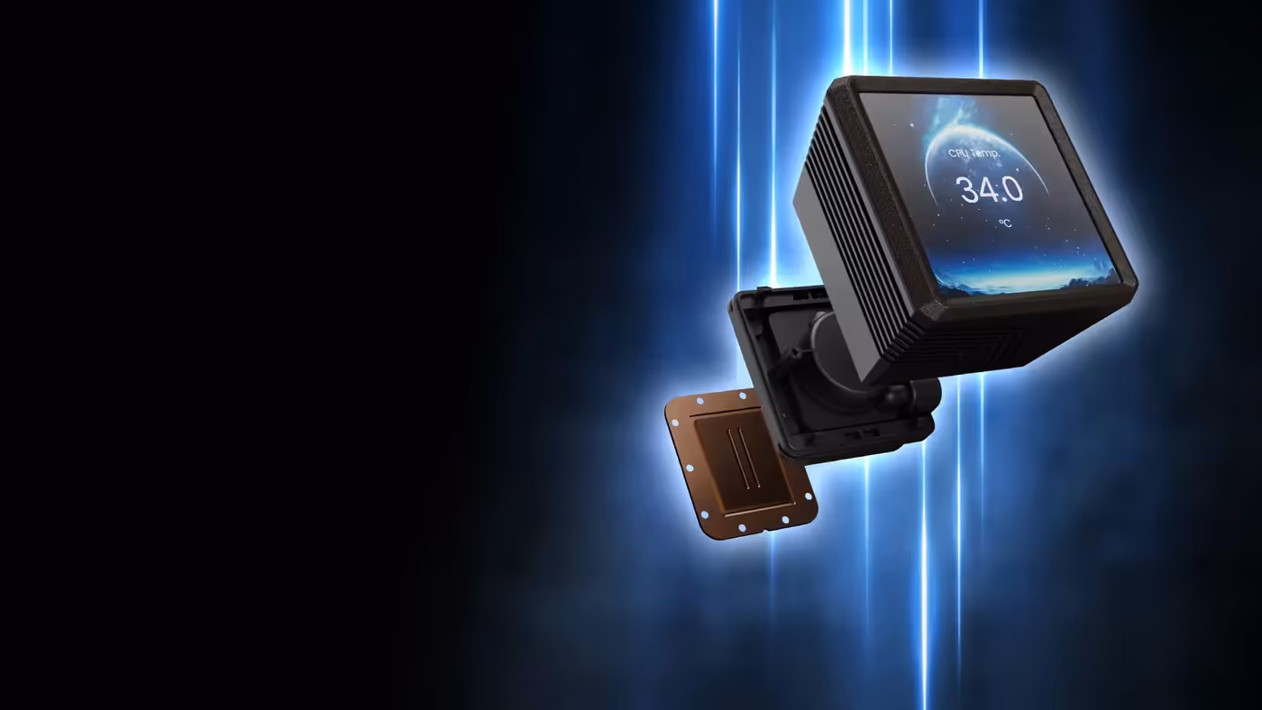 Internal cooling pump design and copper base plate