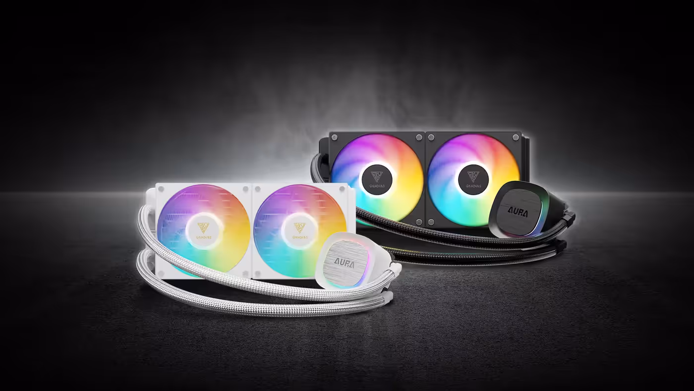 AURA GL240 V2 series liquid cooler featuring ARGB lighting and high-performance design