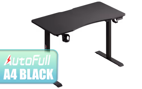 autofull-a4-gaming-desk-45db-sit-stand-e0-wood-100kg-black - Image 1