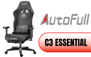 autofull-c3-essential-gaming-chair-black - Image 1