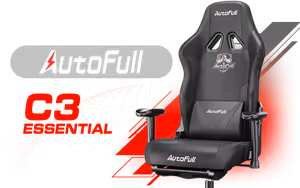 autofull-c3-essential-gaming-chair-black - Image 1