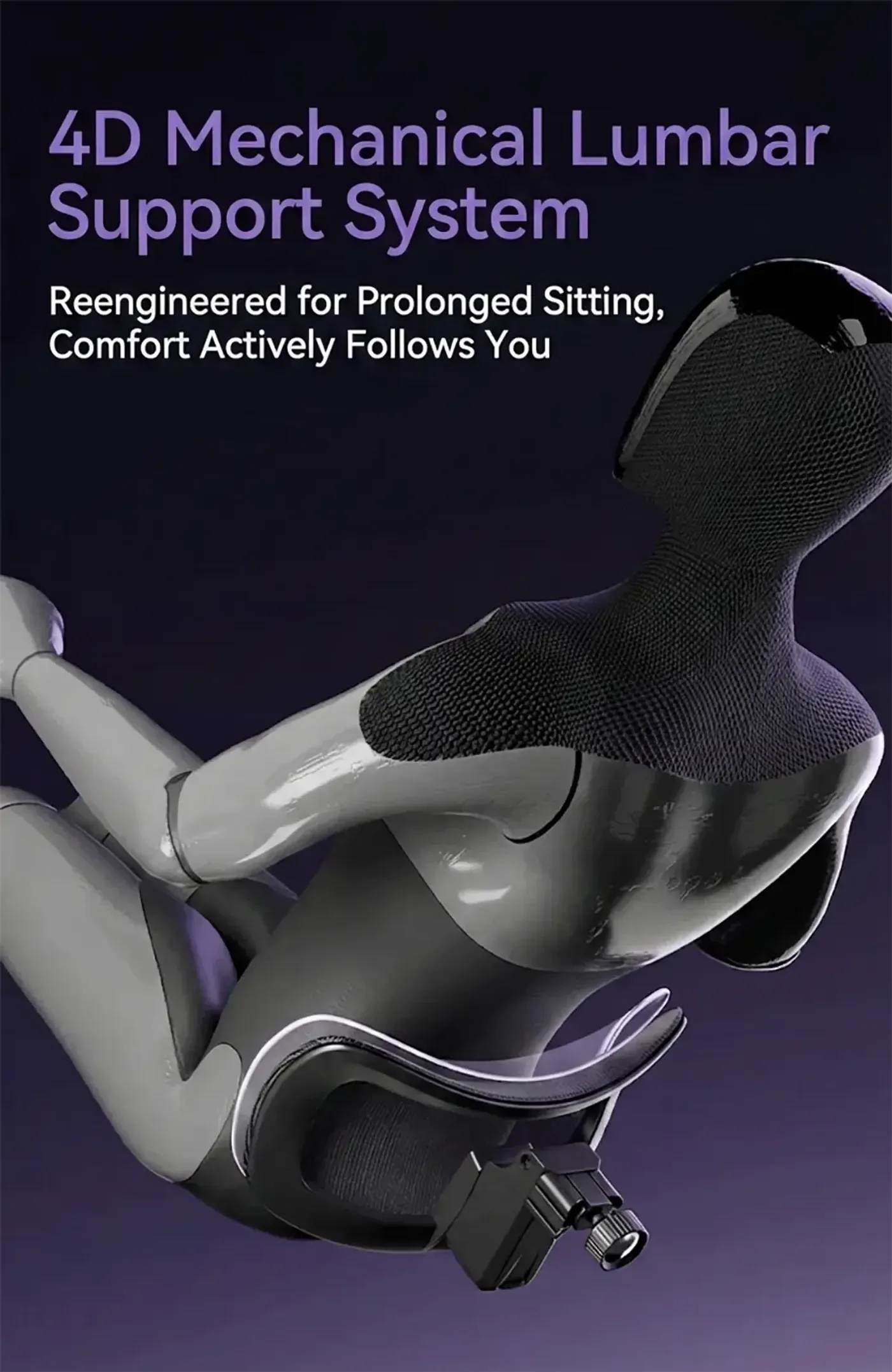 Dual-axis adjustable headrest at the top of the AutoFull G5
