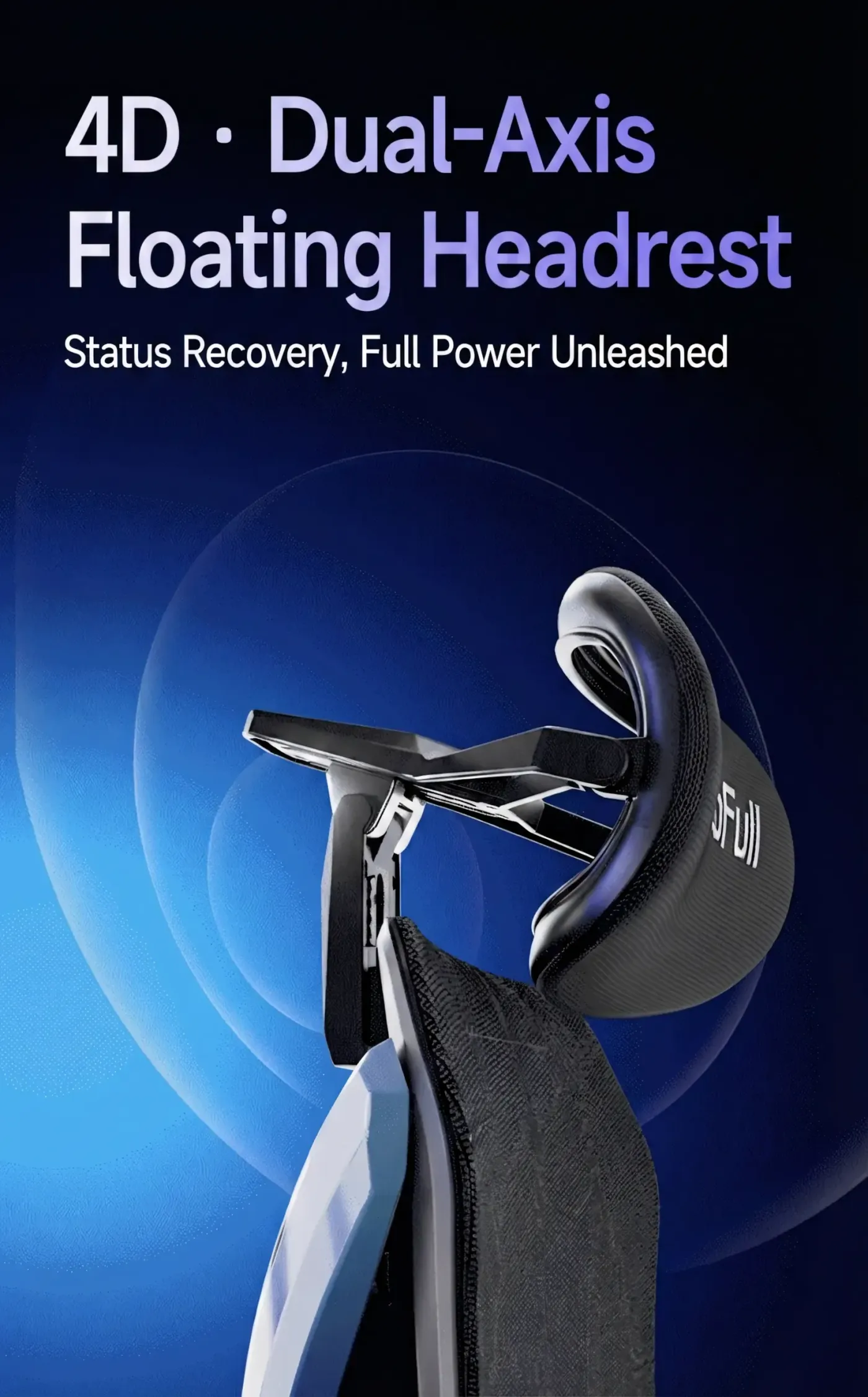 AutoFull G7 armrest rotated to show its 360-degree movement