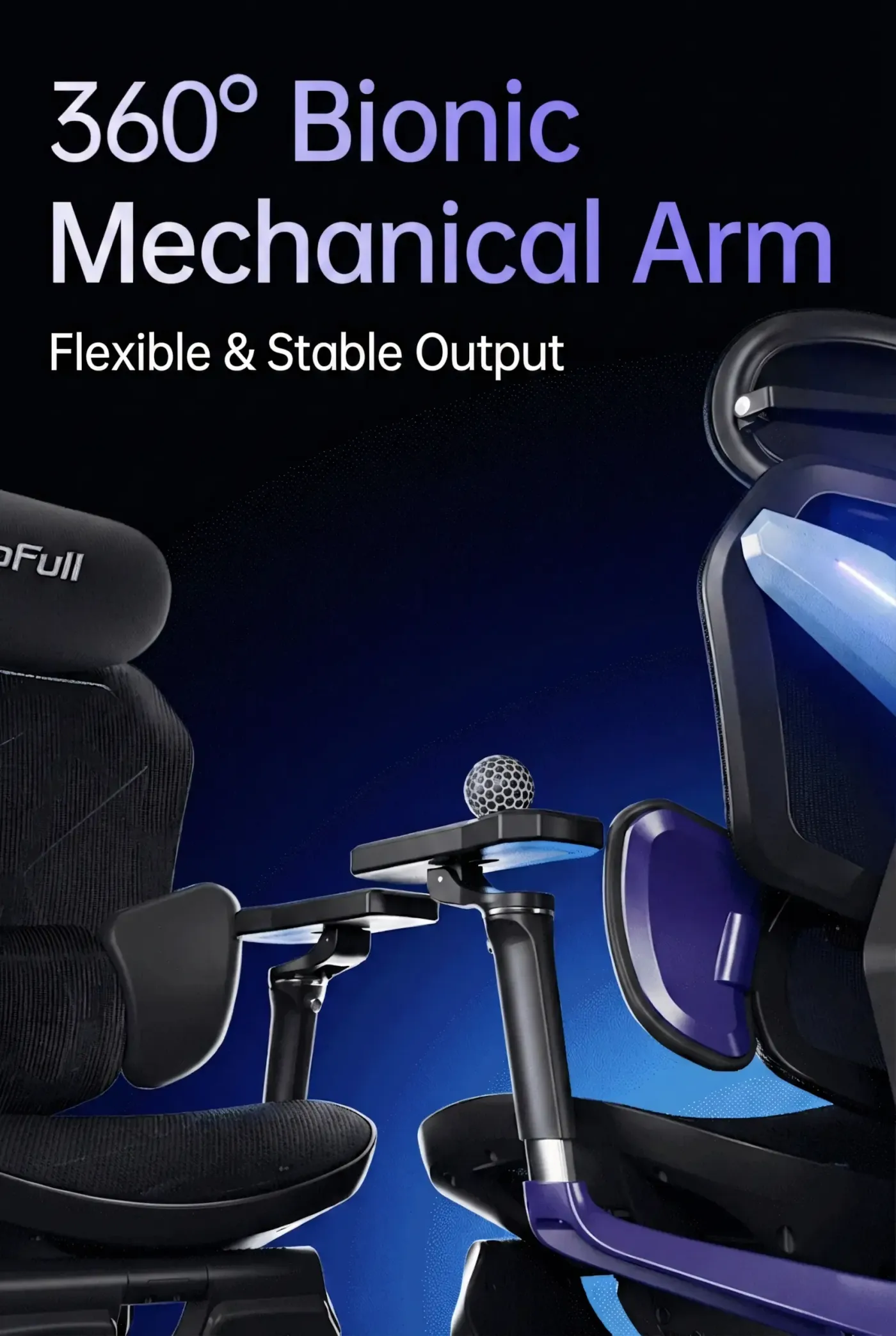 360-degree bionic spine support frame and mesh back of the AutoFull G7
