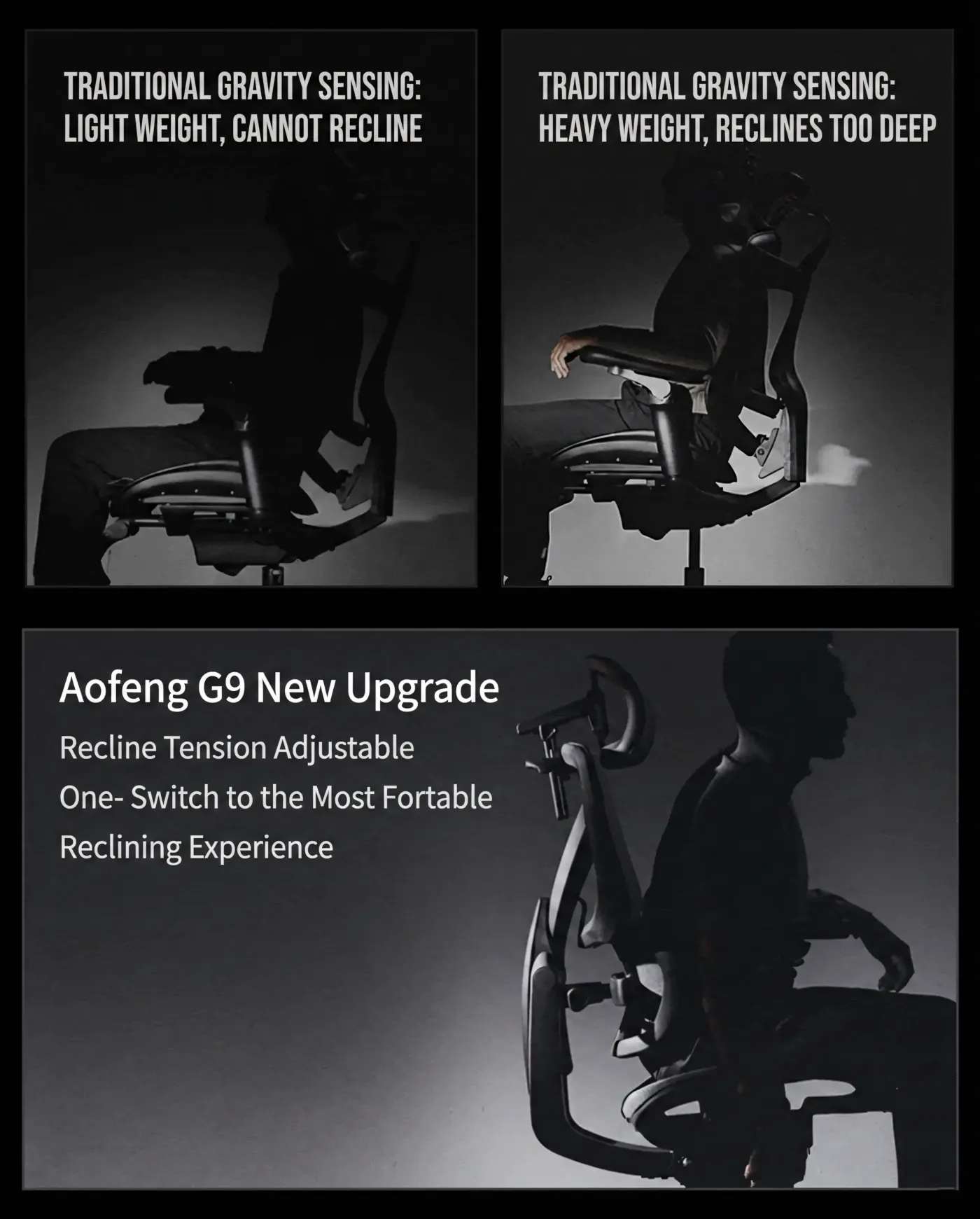 Armrest of the AutoFull G9 raised and slid forward