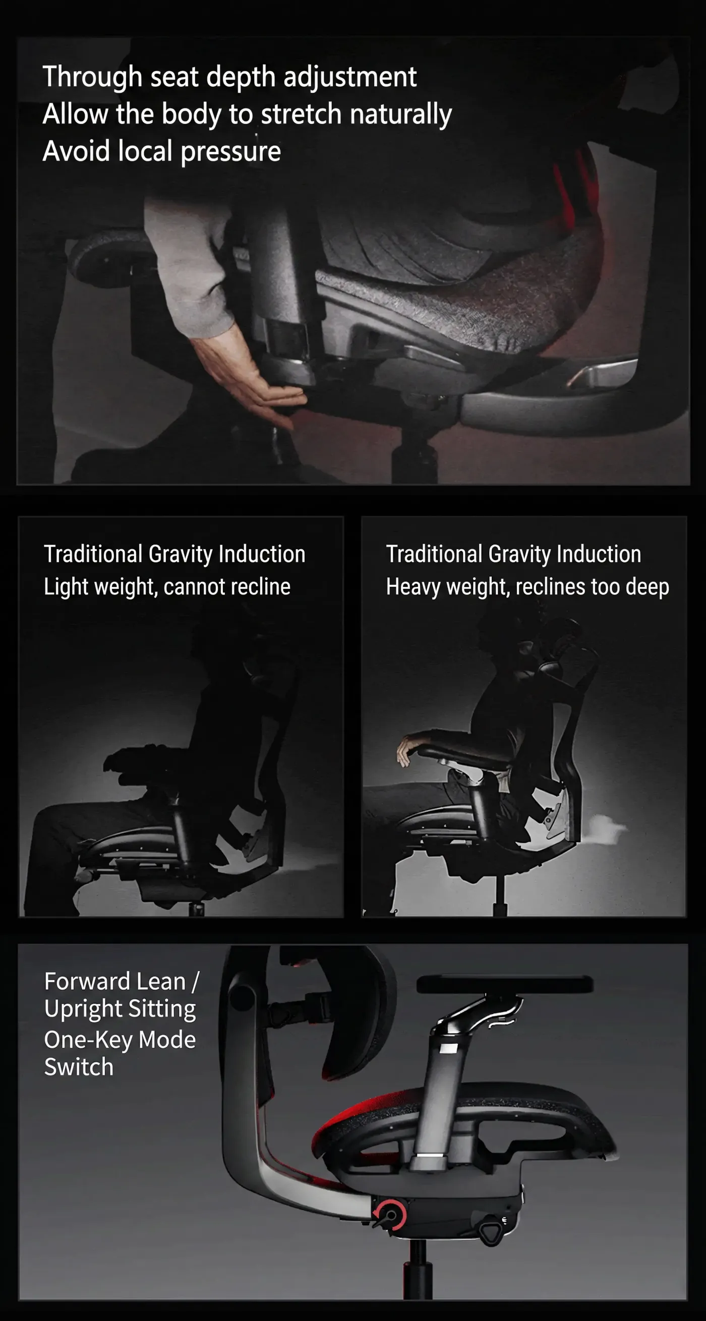 Backrest of the AutoFull G9 raised to show its height adjustment