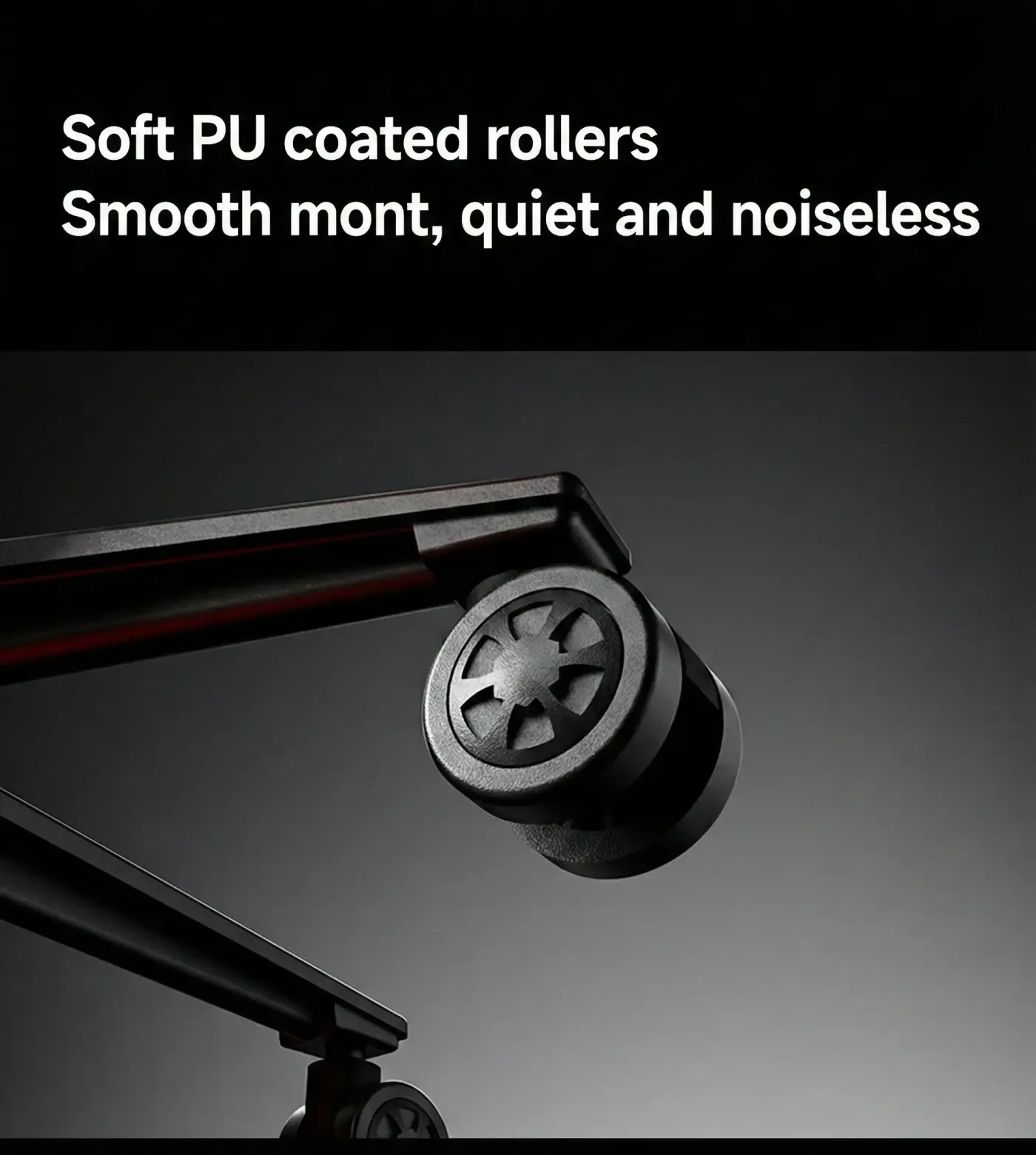 Reinforced steel five-star base and PU casters on the AutoFull G9