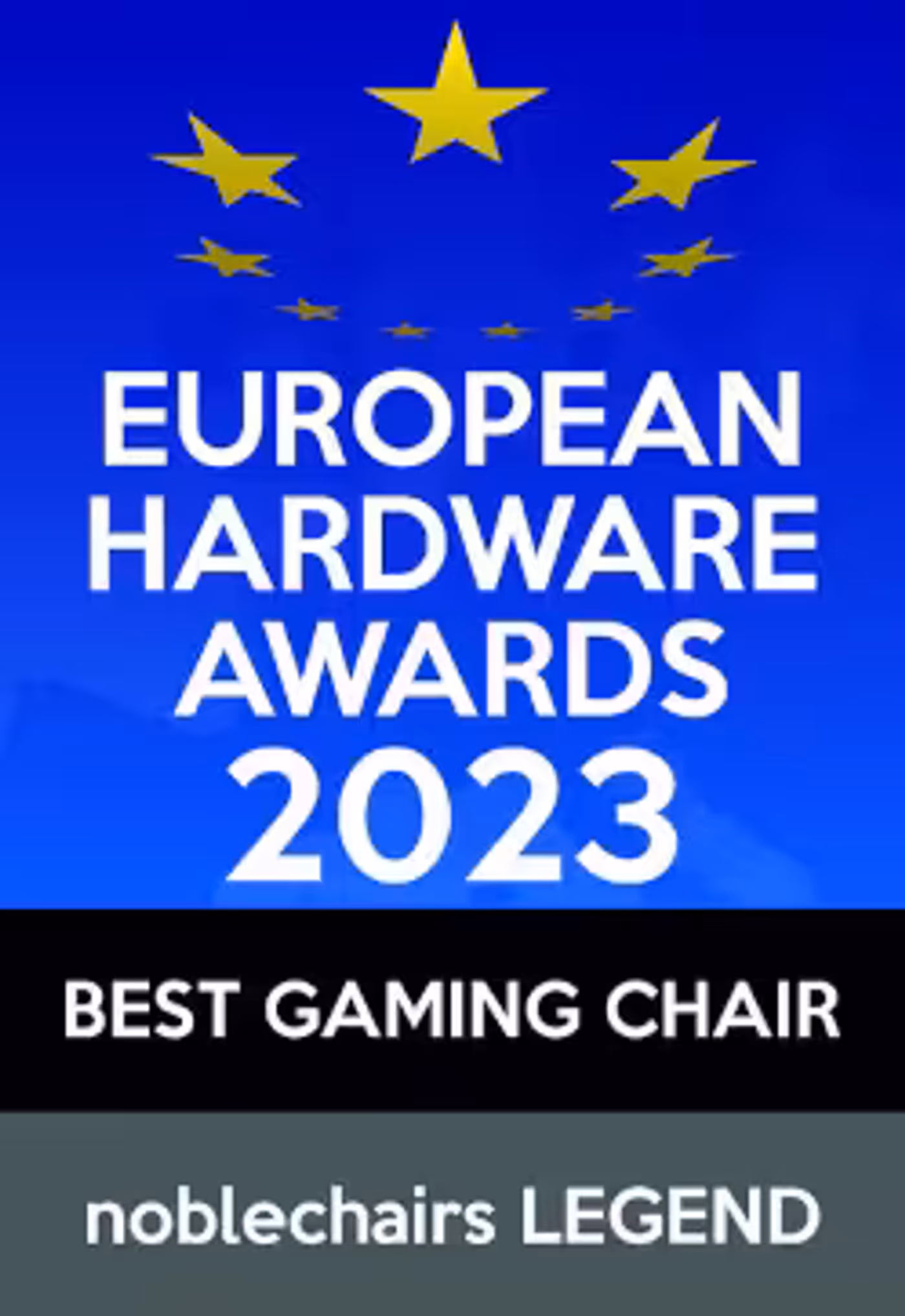 EHA Best Gaming Chair Award 2023 emblem displayed with the LEGEND chair