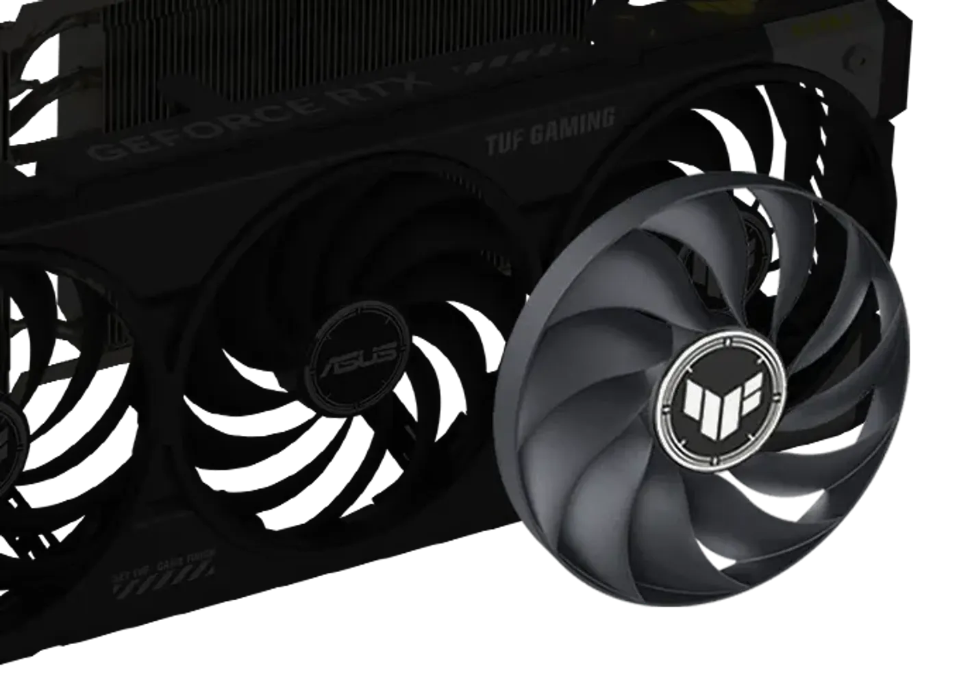 Exploded view of graphics card with Axial-tech fan highlighted