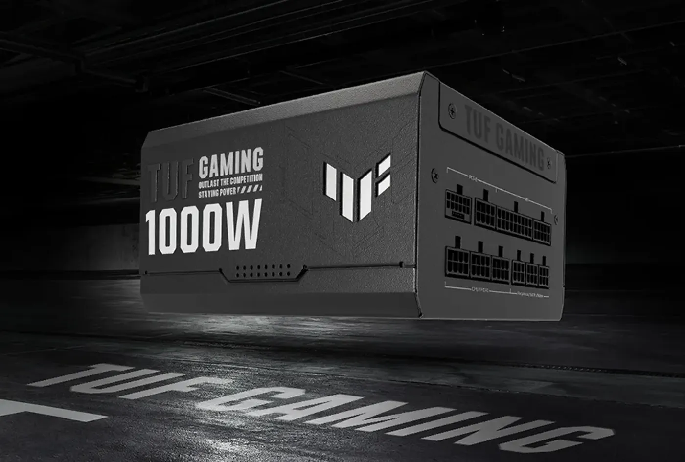 ASUS TUF Gaming 1000W Gold PSU showing durable construction and design