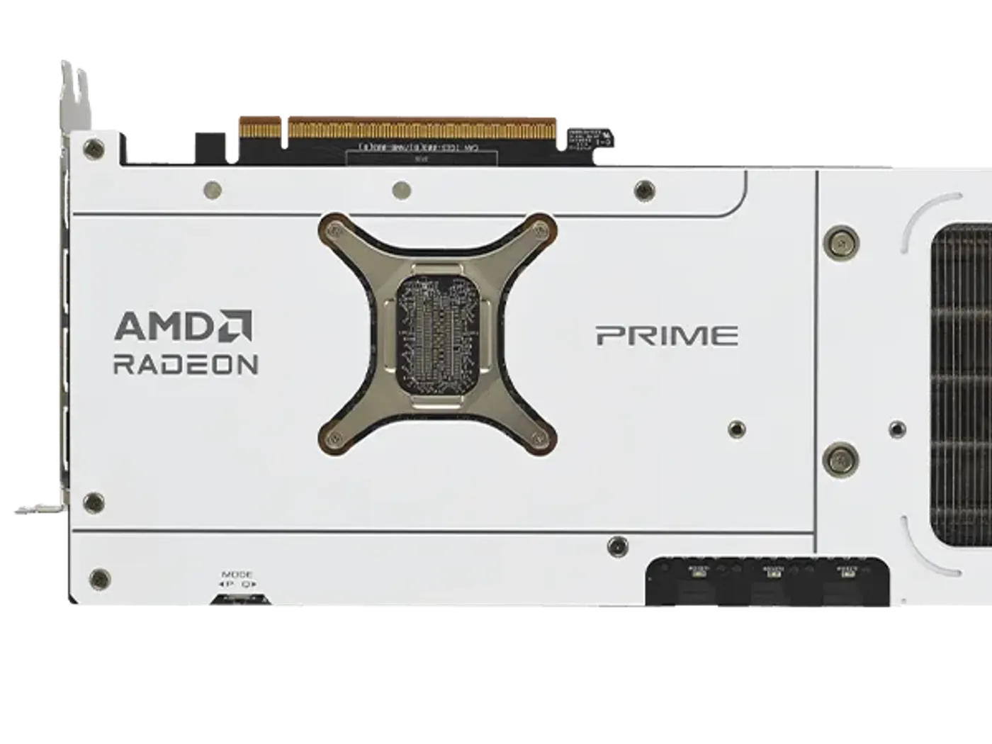 Prime Radeon RX 9070 XT White Edition card backplate