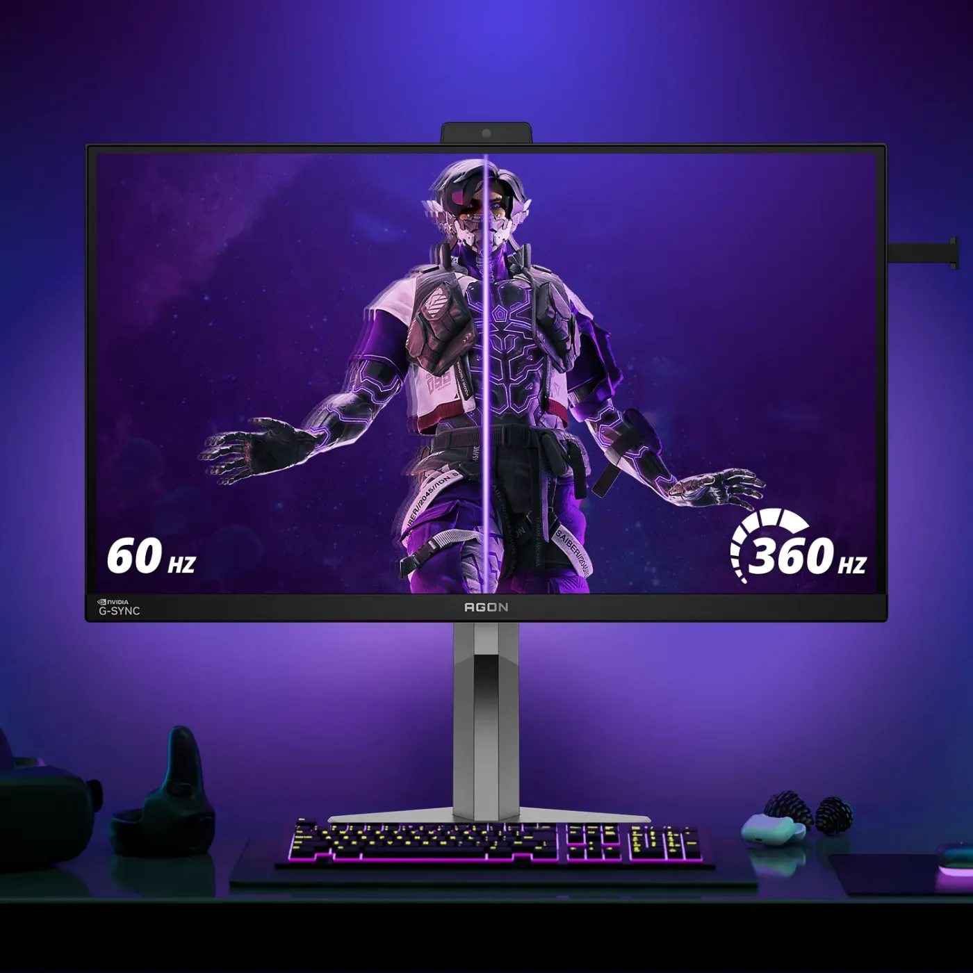 360Hz refresh rate providing ultra-smooth motion for competitive gaming