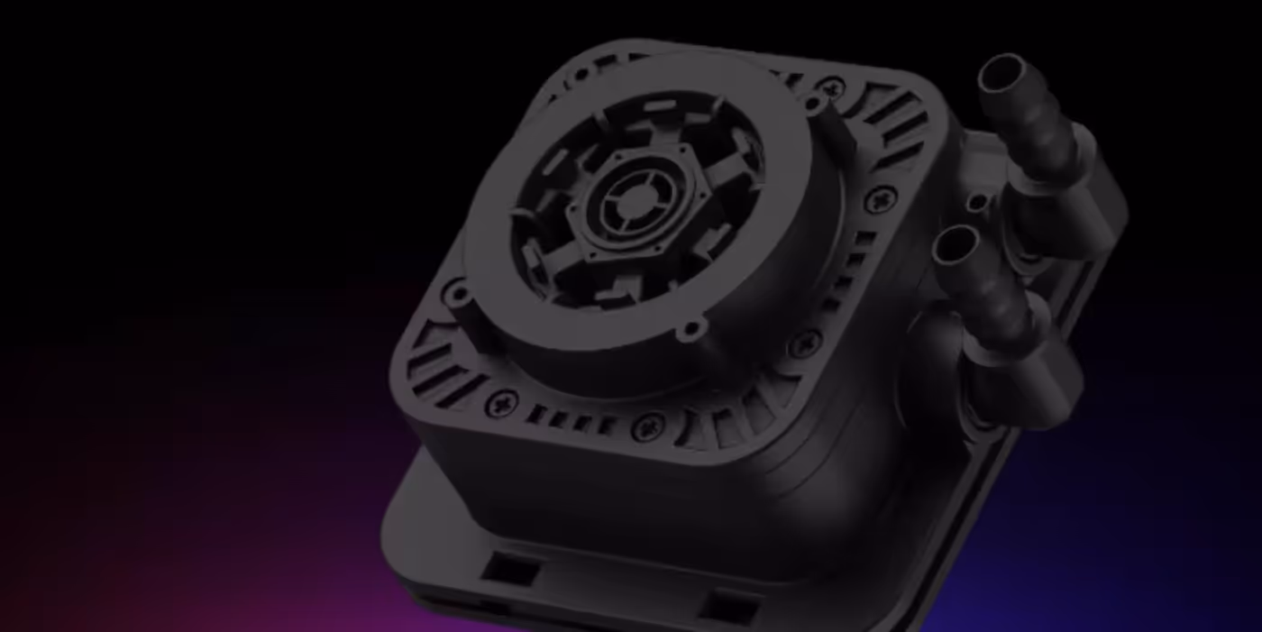 Dual Chamber Pump featuring compact design and optimal cooling efficiency