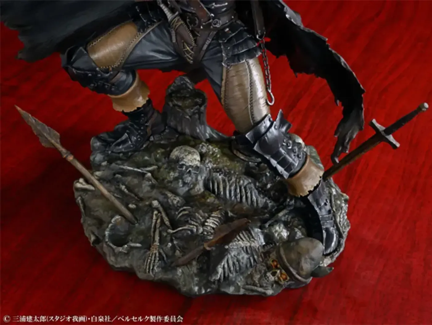 Detailed close-up of the Berserk Guts figure sculpt