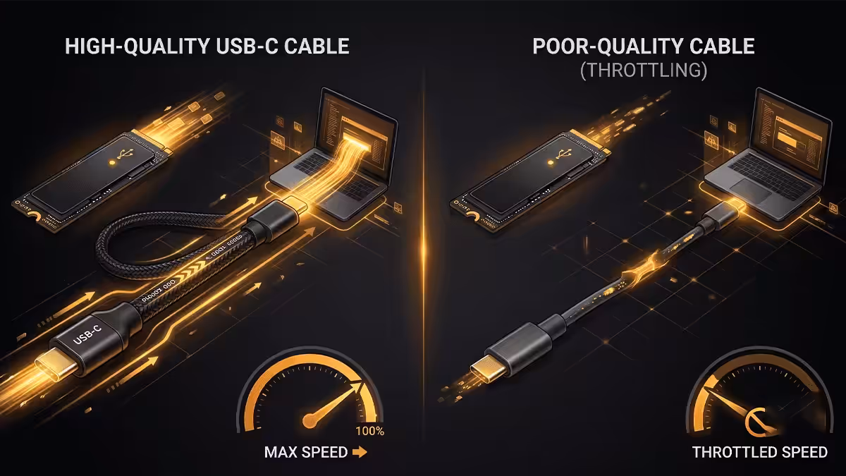 USB-C cable throttle