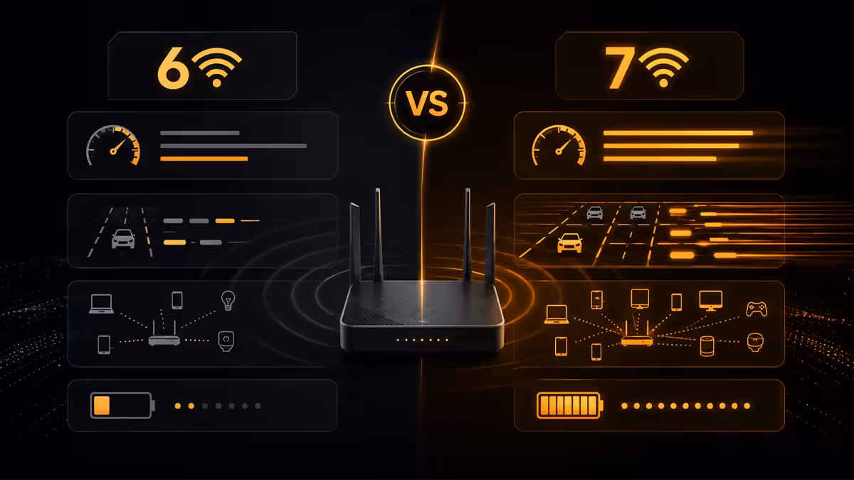WiFi 6 vs WiFi 7 router