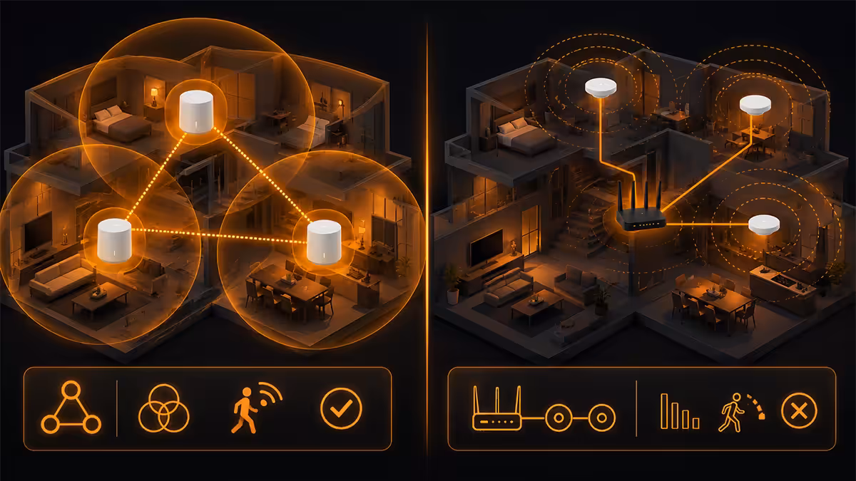 Mesh vs single router
