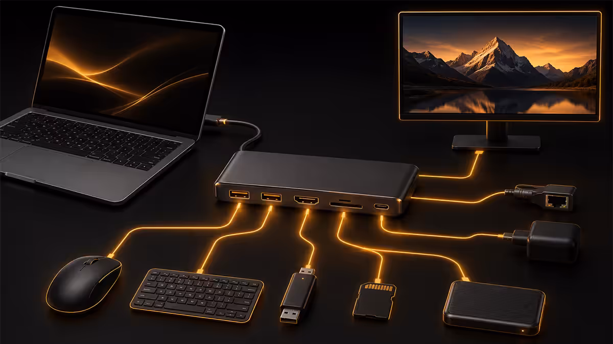 Laptop USB-C hub