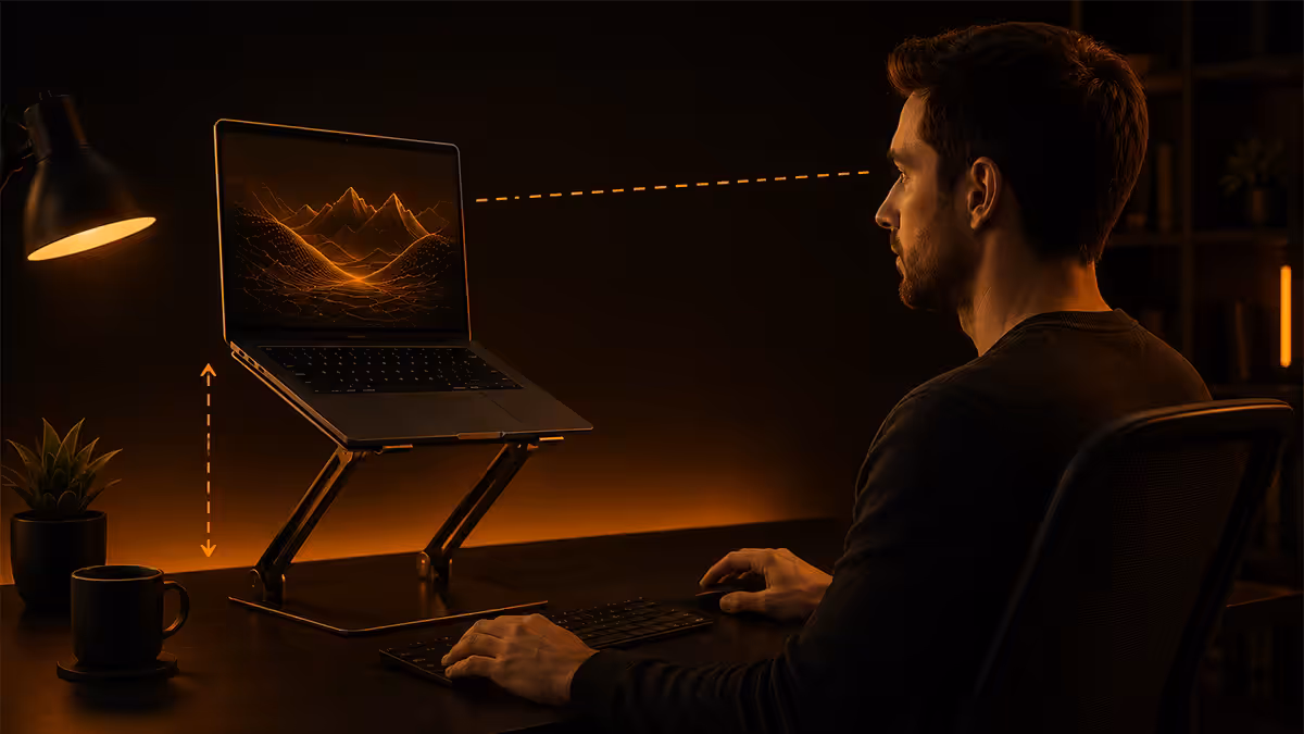 Laptop stand ergonomics