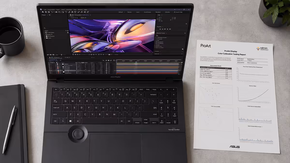 ASUS ProArt Studiobook 16 OLED viewport