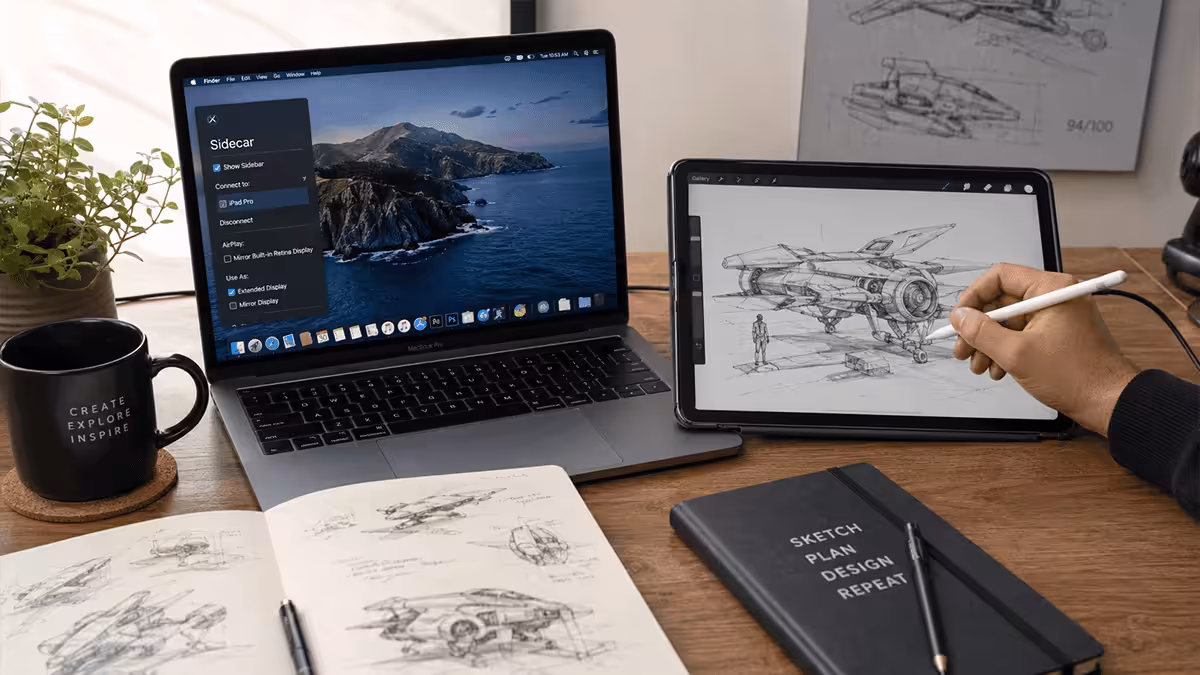 iPad + Apple Pencil sketching workflow