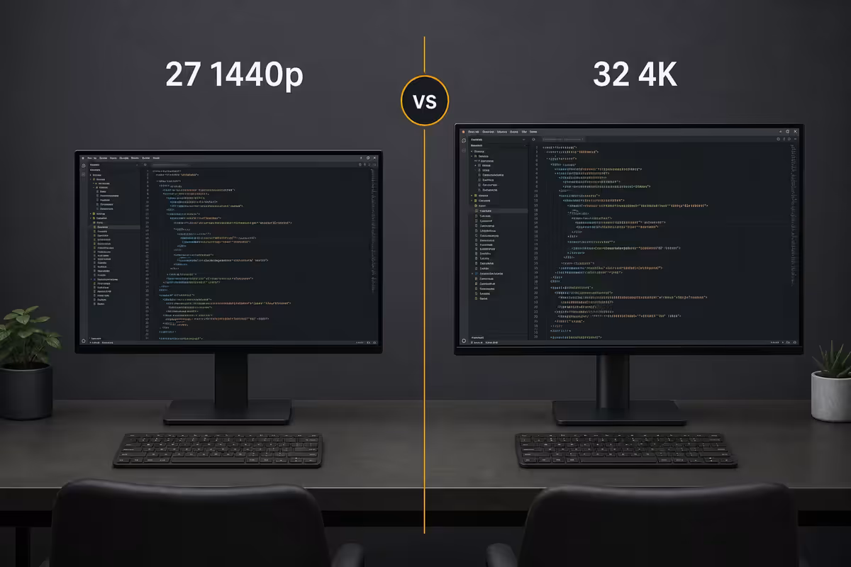 Size and resolution - 27" 1440p or 32" 4K