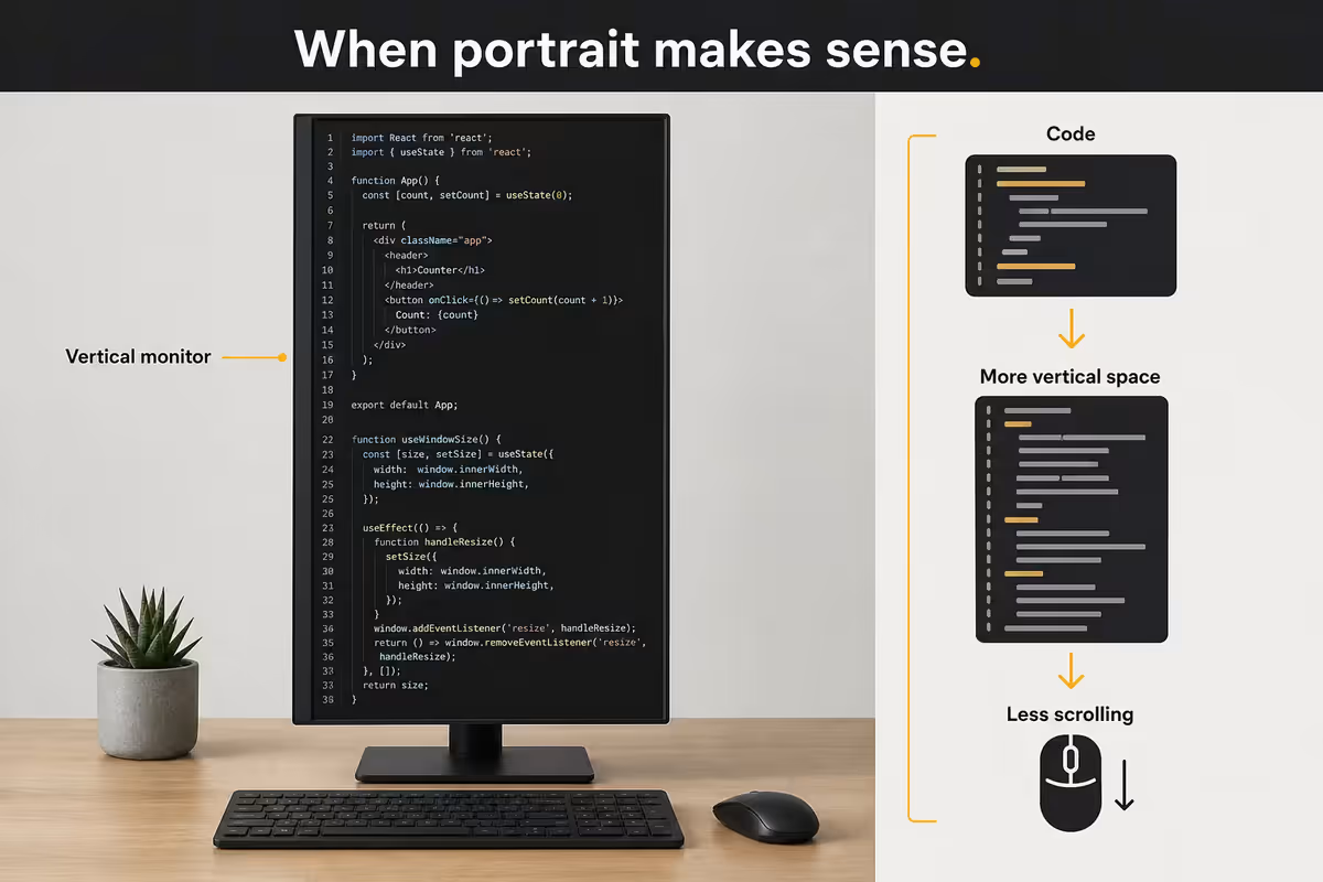 Vertical orientation - when it makes sense