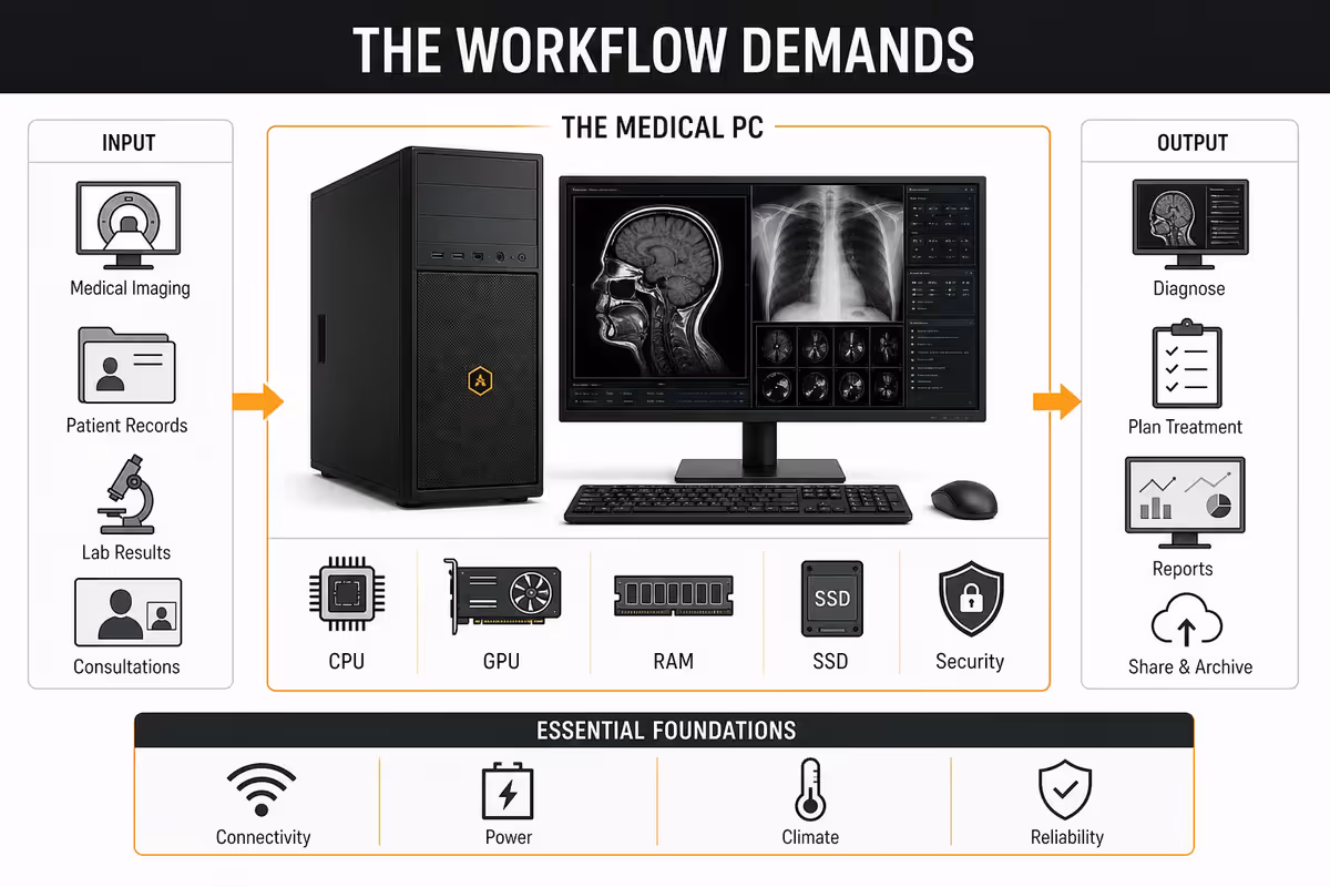 The medical workflow demands