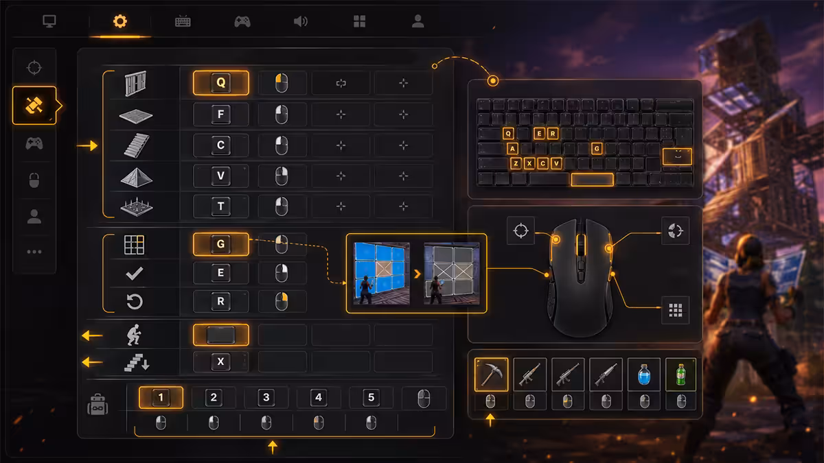 Fortnite edit settings