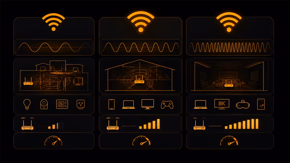 WiFi bands 2.4 5 6 GHz