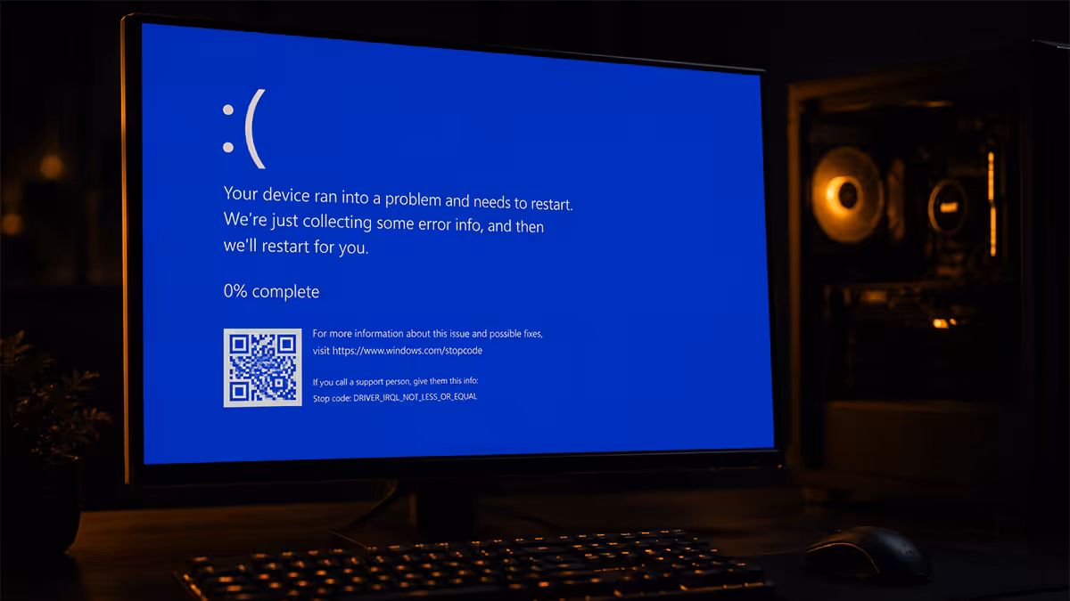 Blue screen of death