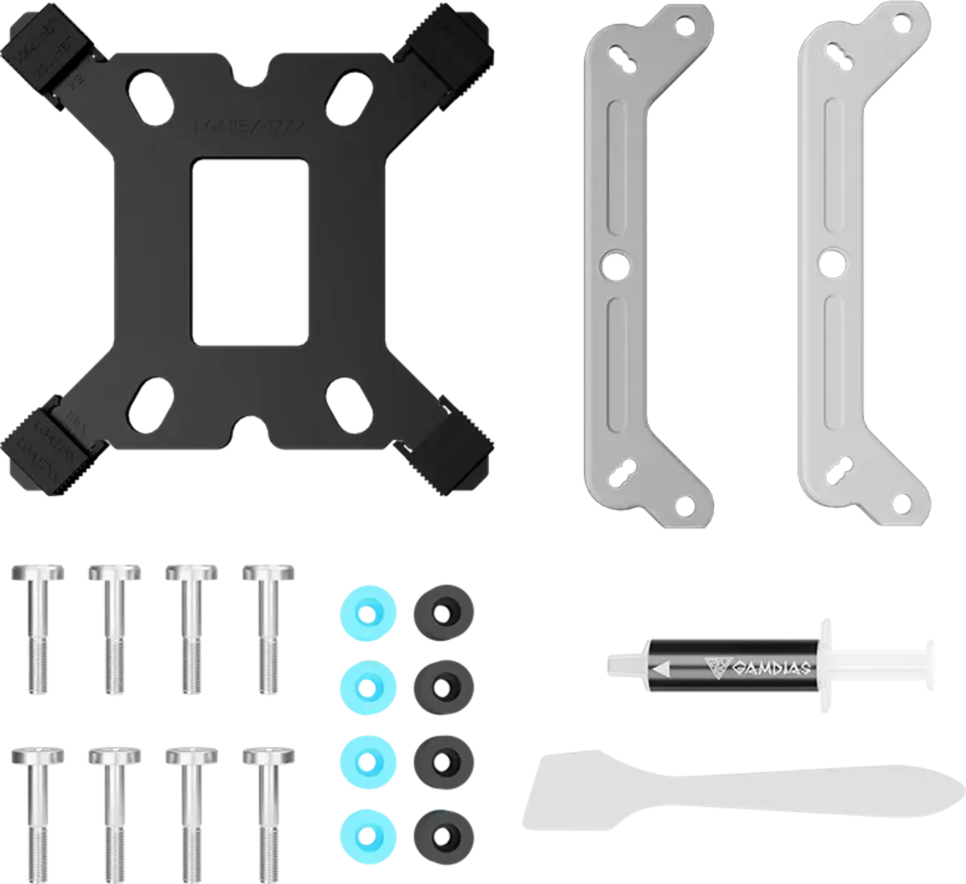Universal mounting kit for Intel LGA 1851 and AMD AM5 socket compatibility