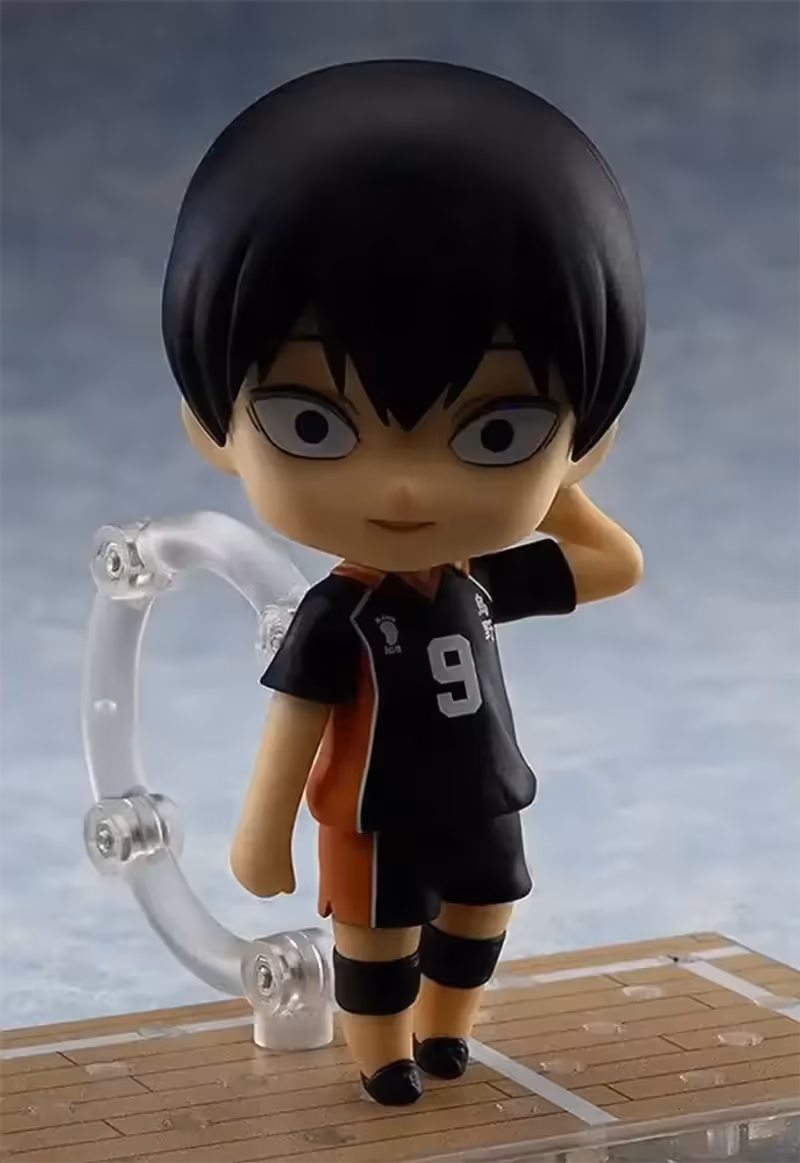 Close-up of the Nendoroid Tobio Kageyama figure and its face plates