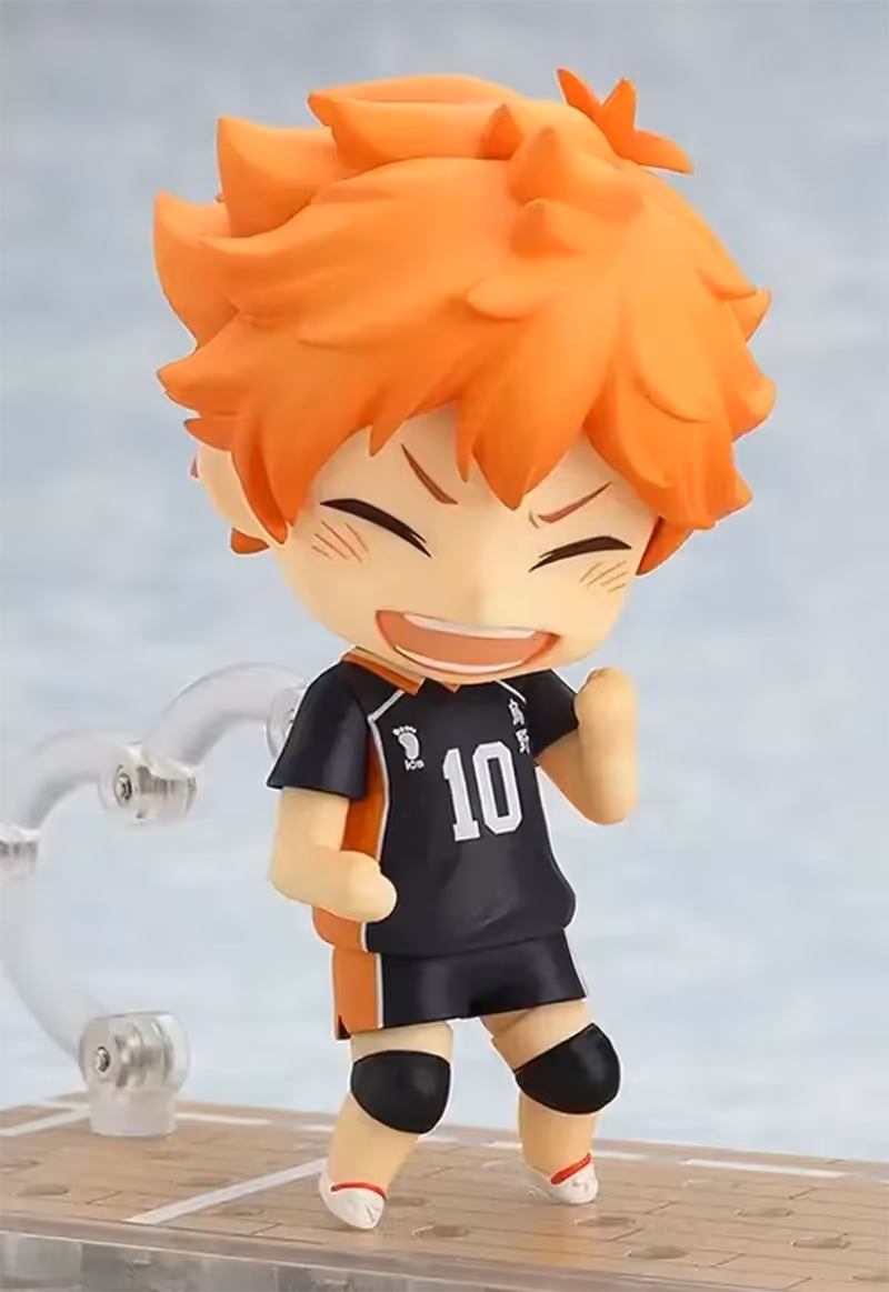 Nendoroid Shoyo Hinata showing his exuberantly delighted expression