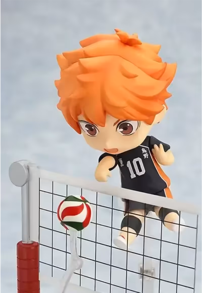 Nendoroid Shoyo Hinata posed mid-spike and ready for action